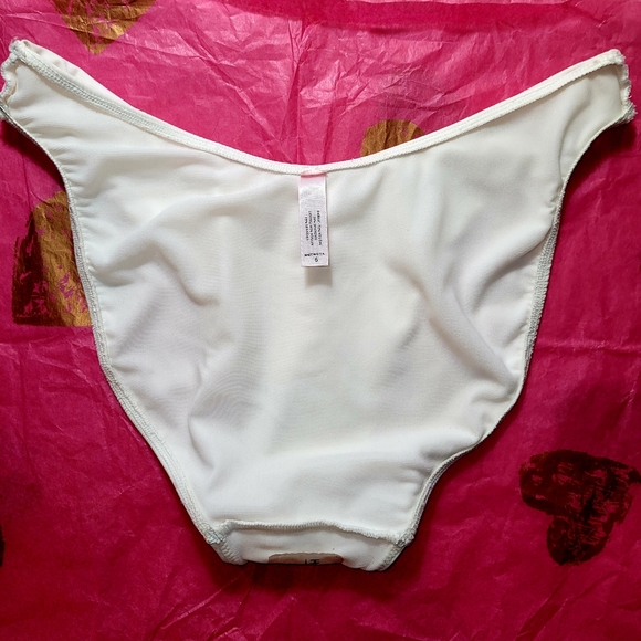 VICTORIA'S SECRET SIZE 4 TOP 6 BOTTOM NEW WHITE HALTER BIKINI VINTAGE SWIMSUIT - Picture 4 of 16
